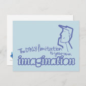 限定イマジネーション青引用文葉書 ポストカード (正面/裏面)