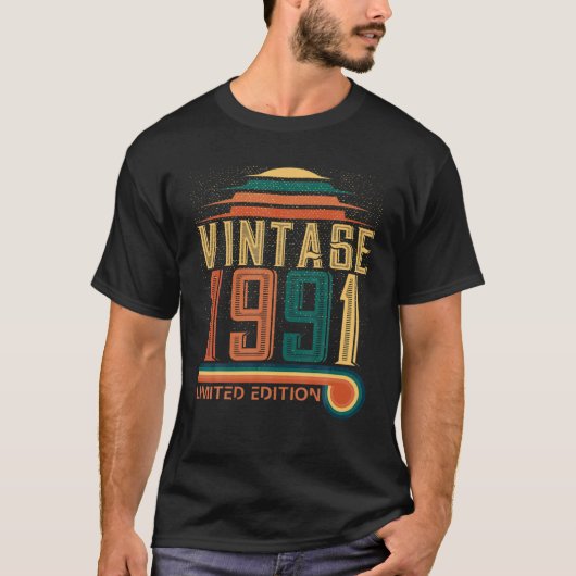 限定ヴィンテージ1991年版31誕生日31年 Tシャツ (正面)