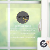 限定小企業営業時間予約ホワイト専用 ウィンドウサイン (ホーム)