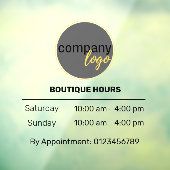 限定小企業営業時間予約 黒 ウィンドウサイン (シート3)