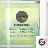 限定小企業営業時間予約 黒 ウィンドウサイン (ホーム)