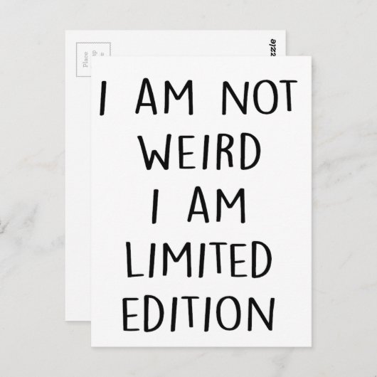 限定版おもしろい引用文 ポストカード (正面/裏面)