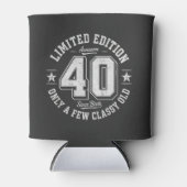 限定版すごい40歳の誕生日チャコール 缶クーラー (正面)
