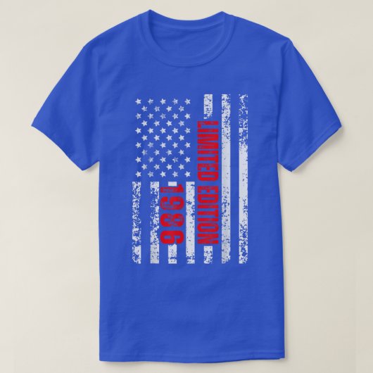 限定版と1986生まれ年の愛国生 Tシャツ (デザイン正面)
