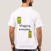 限定版のチームVlogのワイシャツ Tシャツ (裏面)