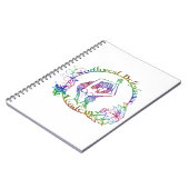 限定版の花のロゴのノート ノートブック (左側)