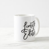 限定版ブラックスクリプトミニマルのおもしろい引用文 コーヒーマグカップ (正面右)