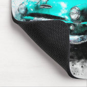 限定版ヴィンテージグリーンカーデザインマウスパッド マウスパッド (コーナー)