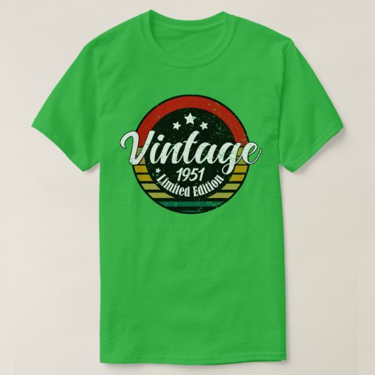 限定版ヴィンテージ1951年の誕生日74番目の誕生日 Tシャツ (デザイン正面)