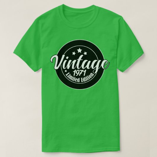 限定版ヴィンテージ1971年の誕生日52st誕生日 tシャツ (デザイン正面)