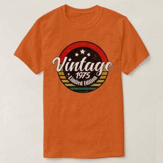 限定版ヴィンテージ1975年の誕生日48st誕生日 tシャツ (デザイン正面)