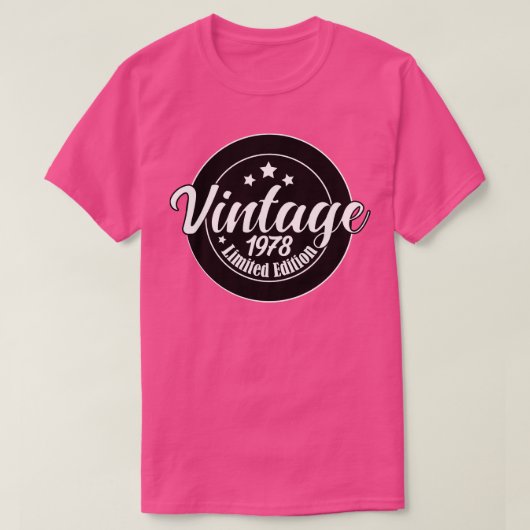 限定版ヴィンテージ1978年の誕生日45st誕生日 tシャツ (デザイン正面)
