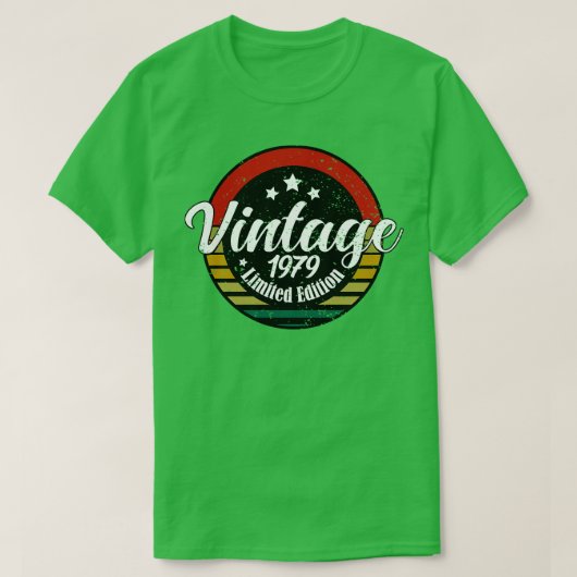 限定版ヴィンテージ1979年の誕生日44th誕生日 tシャツ (デザイン正面)