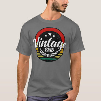限定版ヴィンテージ1980年の誕生日43th誕生日 tシャツ