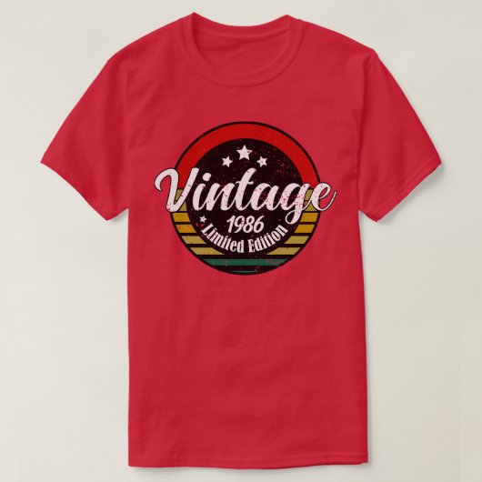 限定版ヴィンテージ1986年の誕生日37th誕生日 tシャツ (デザイン正面)