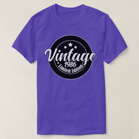 限定版ヴィンテージ1986年の誕生日37th誕生日 tシャツ (デザイン正面)