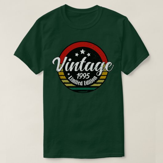 限定版ヴィンテージ1995誕生日28th Birthda Tシャツ (デザイン正面)