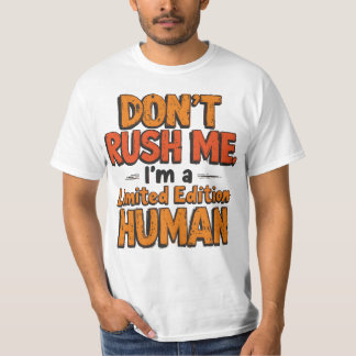 限定版人間 スローペース ユーモア Tシャツ