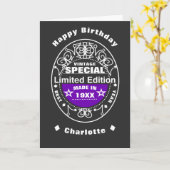 限定版年生まれパーソナライズされた誕生日 カード (黄色い花)