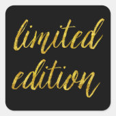 限定版引用文フェイクゴールドフォイル引用文ユーモア スクエアシール (正面)