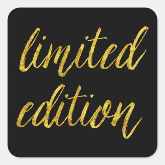 限定版引用文フェイクゴールドフォイル引用文ユーモア スクエアシール (正面)