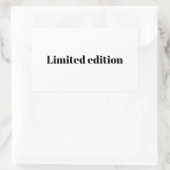 限定版文字 長方形シール (バッグ)