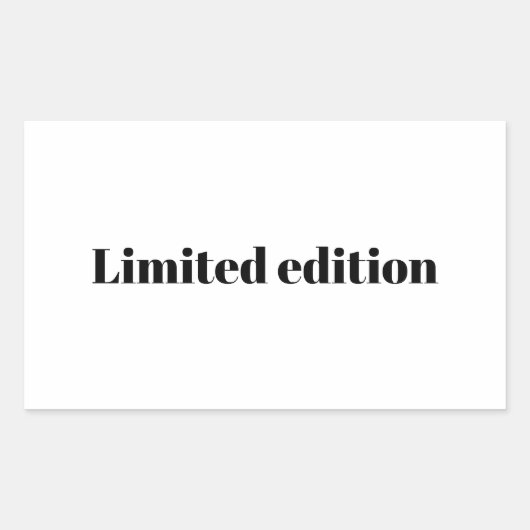 限定版文字 長方形シール (正面)