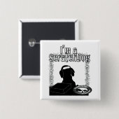 限定版私はScratchdogボタンです 缶バッジ (正面&裏面)