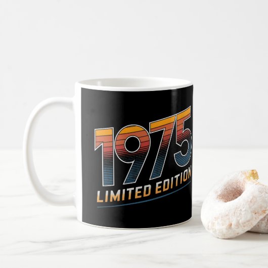 限定版誕生年1975 コーヒーマグカップ (ドーナツ)