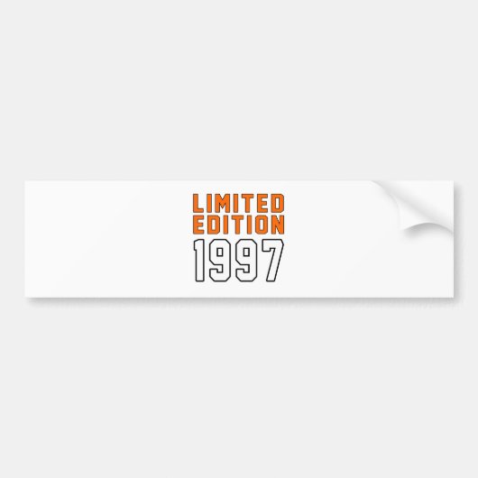 限定版18の誕生日のデザイン バンパーステッカー (正面)