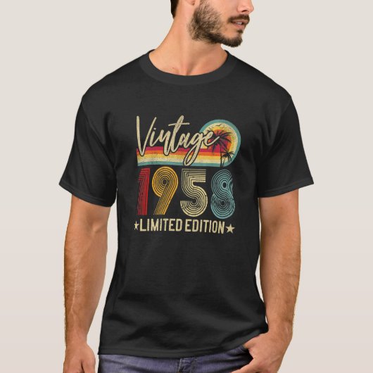 限定版1958年64誕生日64歳 Tシャツ (正面)
