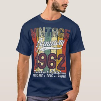 限定版1962年1月59誕生日ギフト Tシャツ