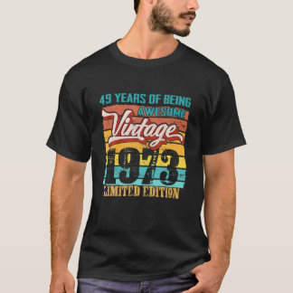 限定版1973年49歳おもしろい49誕生 Tシャツ