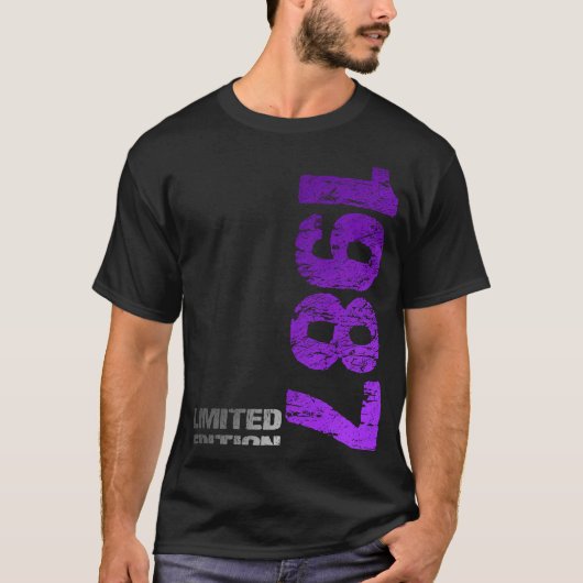 限定版1987 36誕生日1987生まれ年 Tシャツ (正面)