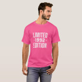限定版1992シンプルキュート白文字グラフ Tシャツ (正面フル)