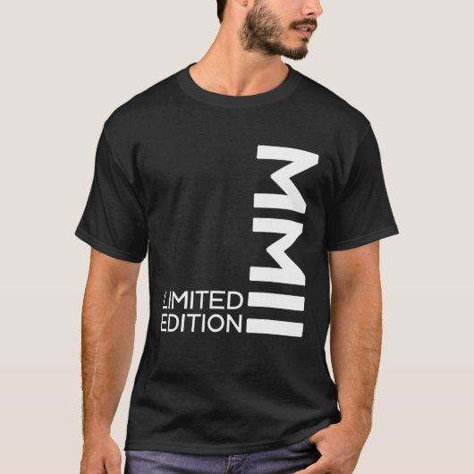 限定版2002 MIIローマ数字20誕生 Tシャツ (正面)