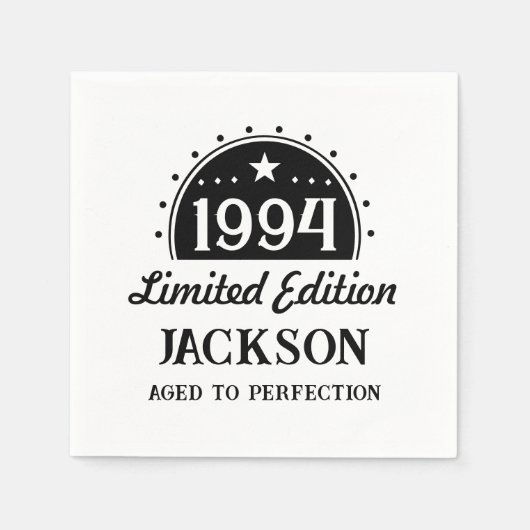 限定版30th Birthday スタンダードカクテルナプキン (正面)