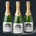 限定版30th Birthday スパークリングワインラベル<br><div class="desc">おもしろい「任意の年」限定版誕生日または父の日ボトルラベル。すべての文字は変更できる。</div>