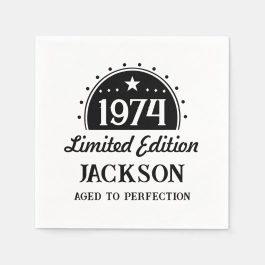 限定版50誕生日 スタンダードカクテルナプキン (正面)
