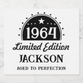 限定版60誕生日 スパークリングワインラベル (シングルラベル)