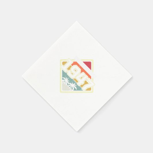 限定版75th誕生日ギフトヴィンテージ1947 スタンダードカクテルナプキン (角)