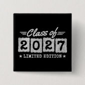 限定版 卒業 シニア クラス 2027 缶バッジ (正面)