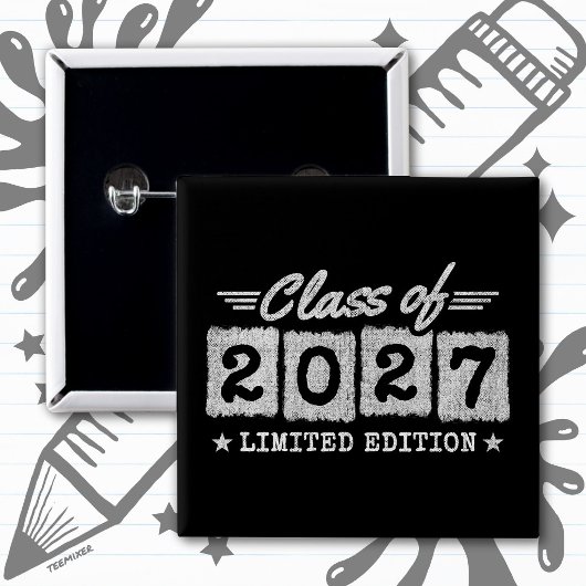 限定版 卒業 シニア クラス 2027 缶バッジ