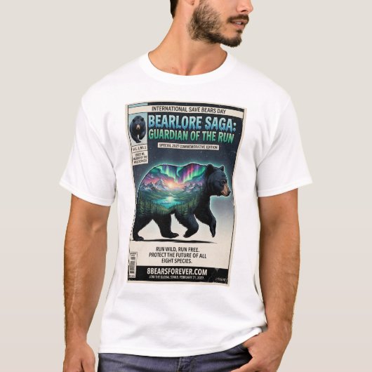 限定版 国際クマを守る日 Tシャツ (正面)