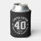 限定版　素晴らしい40歳の誕生日 ブラック 缶クーラー (缶正面)