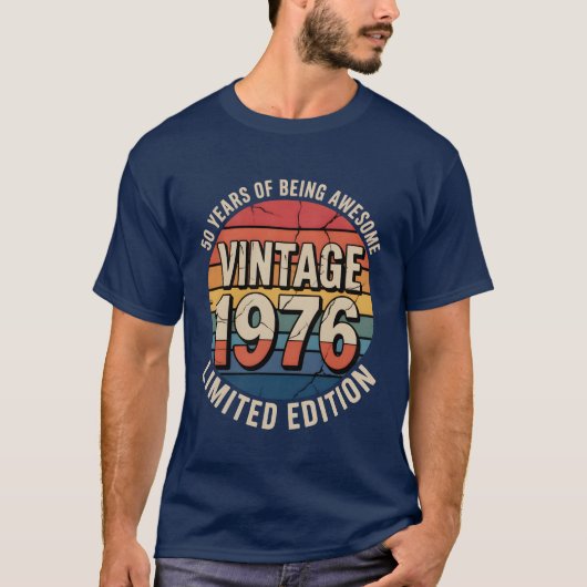 限定版 誕生年 1976 Tシャツ (正面)