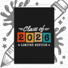 限定版 2026年卒業記念デザイン クラシックスタイル カード