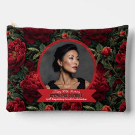 限定 ピオニー 花 春の誕生日 アクセサリーポーチ