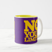 限界だ!金ゴールド文字パープルBG ツートーンマグカップ (正面右)
