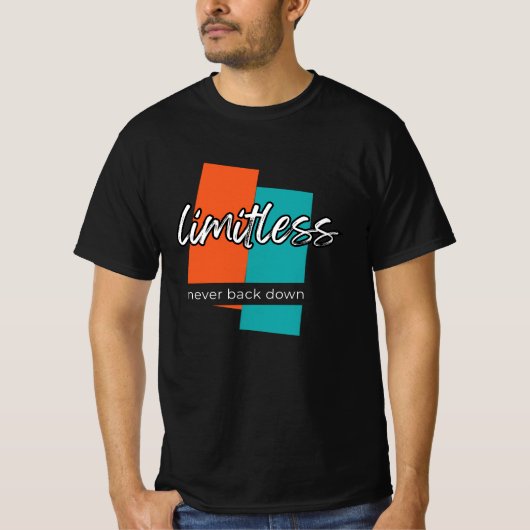 限界なき前進 モチベーション Tシャツ (正面)